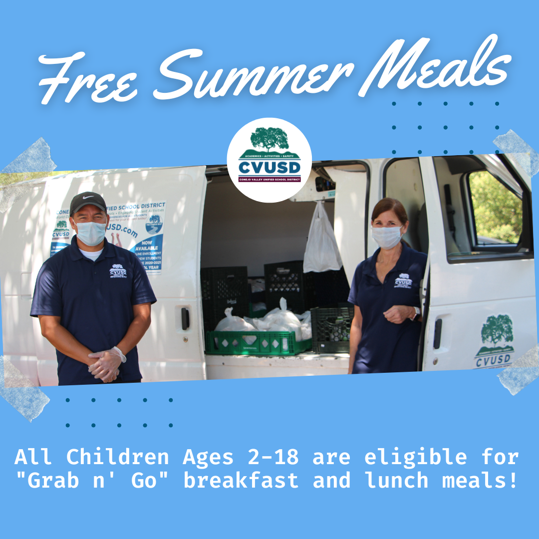  Free Summer Meals: All Children Ages 2-18